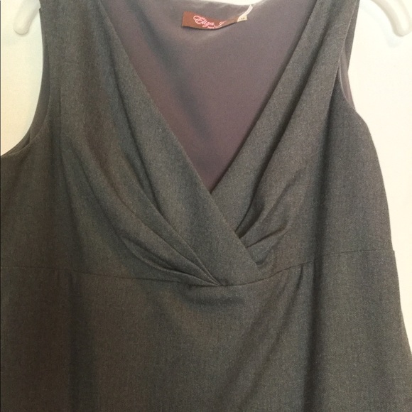 Eliza J Grey V neck dress - Picture 2 of 11